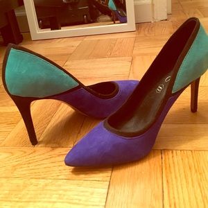 Aldo color block pumps.