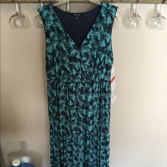 Beautiful teal and black long dress Size 1X