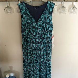 Beautiful teal and black long dress Size 1X