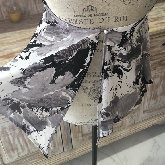 NWOT "Watercolor" chiffon top - Picture 3 of 3