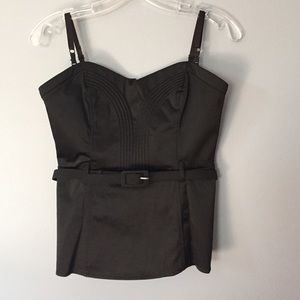 GUESS Strapless Bustier Top with Belt