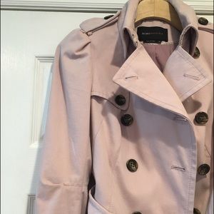Bcbg Lavender cotton trench jacket