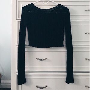✨Cropped knit black sweater✨
