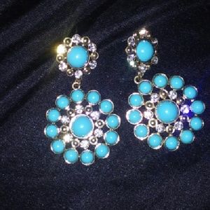 Blue drop earrings