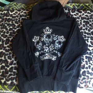 VS Bling Skull Zip-up Hoodie
