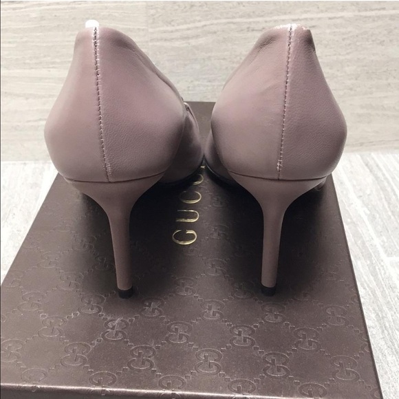 Gucci leather Nappa Moorea New Mauve heels, 36.5 - Picture 3 of 3