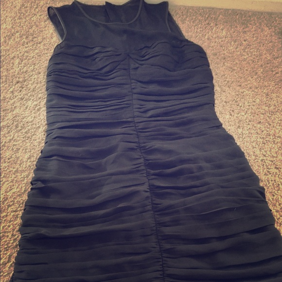 Little Black Ruched Dress