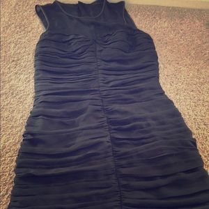 Little Black Ruched Dress