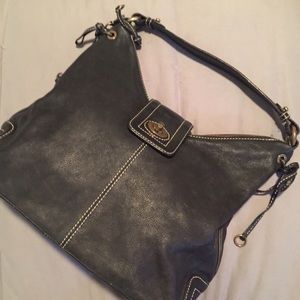 JCrew Black Leather Shoulder Bag