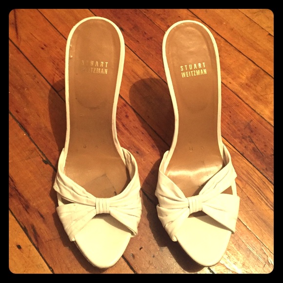 Stuart Weitzman white high heels
