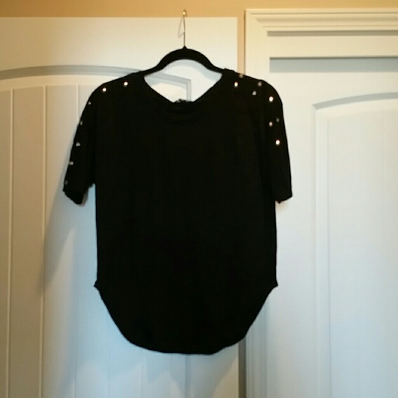 Black blouse w/ metal detail