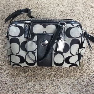 Authentic black/gray Coach purse