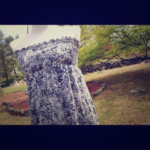 Strapless Floral Shirt