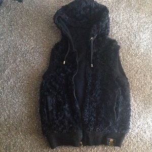 Black reversible vest