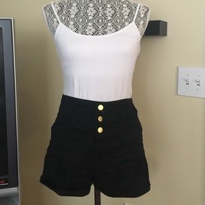 Black High waisted shorts