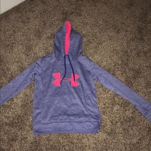 Purple and pink under armour sweatshirt