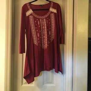 Red Quarter Length Shirt 💥Sale💥