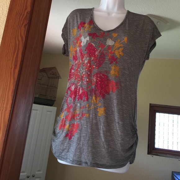 Floral striped shirt