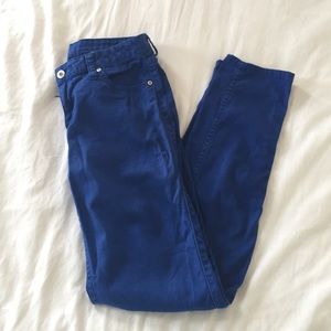 Royal blue skinny jeans