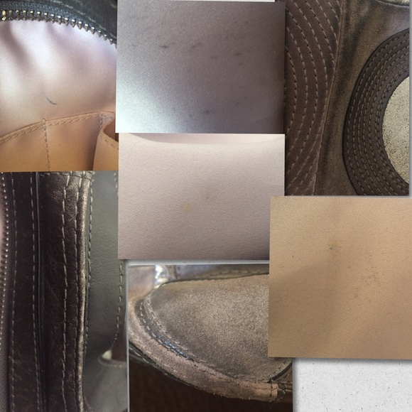 Suede, Leather, & Metallic Coach Bag - Picture 4 of 4