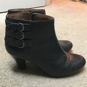 Black Clarks booties