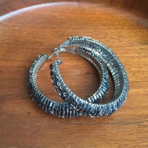 Beaded hoop earrings