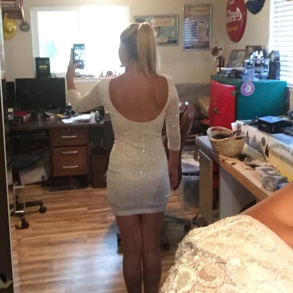 White and gold Homecoming Dress - Picture 2 of 3