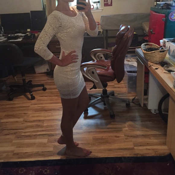 White and gold Homecoming Dress - Picture 3 of 3