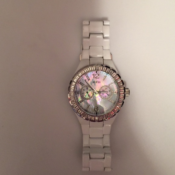 Guess white watch