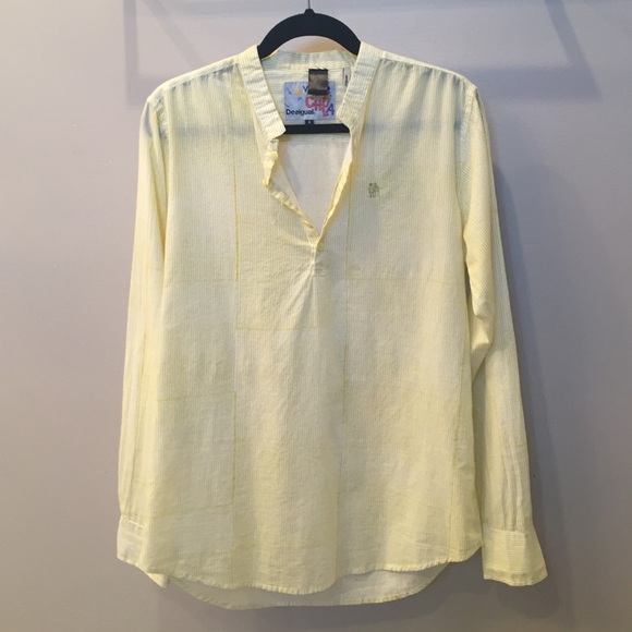 Desigual Men's 100% Cotton Striped Shirt
