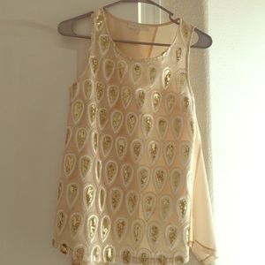 Champagne Sheer tank only worn once!