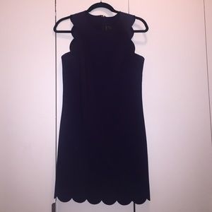J. Crew Navy Scallop Dress