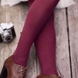 We Love Colors Burgundy Statement Tights