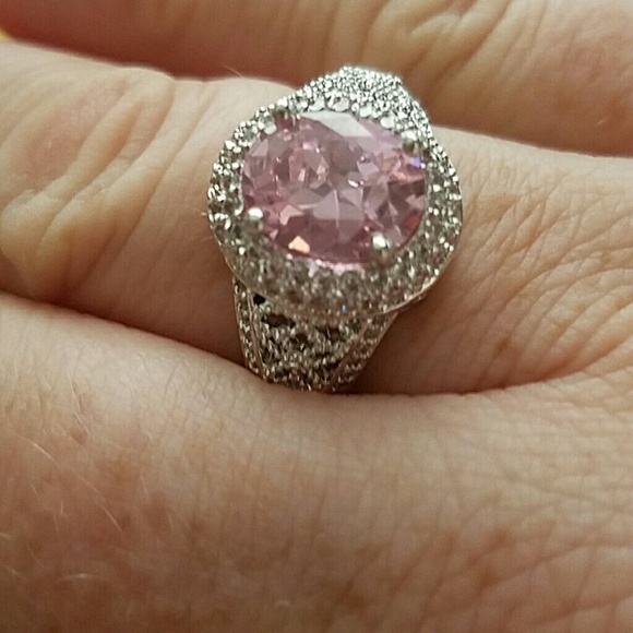 Pink CZ Ring Size 10 - Picture 1 of 2