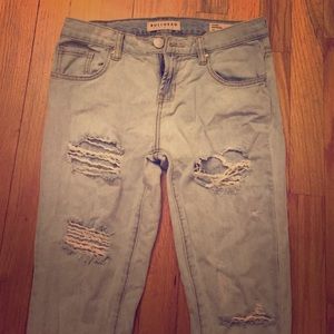 Ripped light-wash Skinny Boyfriend jeans