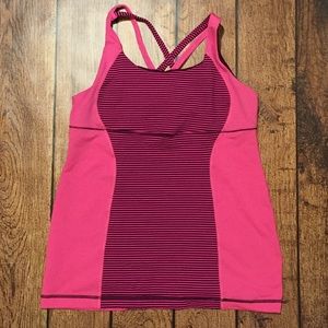 12 Lululemon bra tank pink striped
