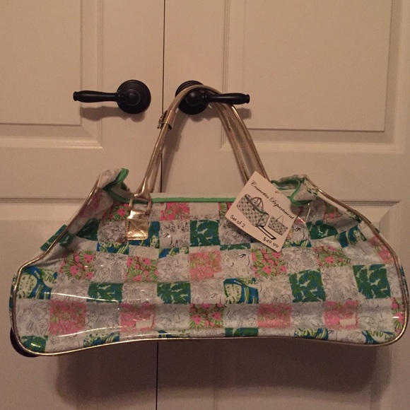 Cute plastic rolling luggage!