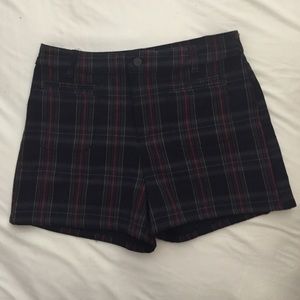 mango schoolgirl high waisted shorts