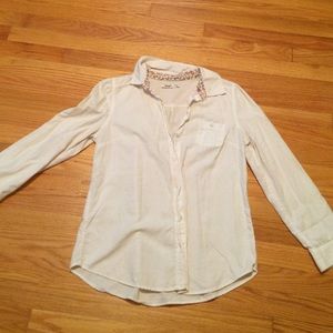 Old Navy cream button up