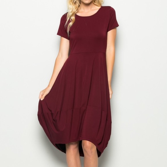 Jenna🔸 Round Neck Tulip Dress - Picture 2 of 4