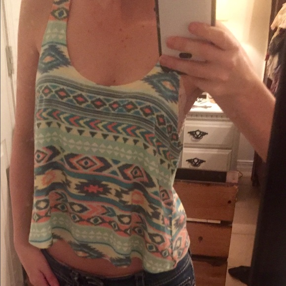 Boutique Aztec Crop/Tank Top - Picture 2 of 4