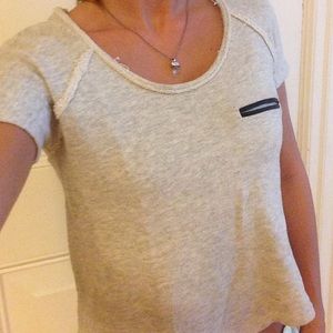 Sweater T Shirt BY ZOE with leather pocket detail
