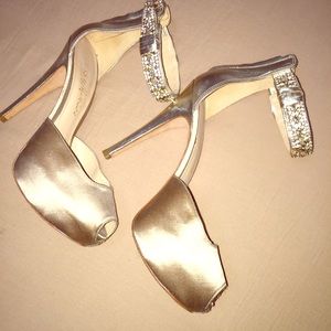 Guess by Marciano Satin Jeweled Heel.