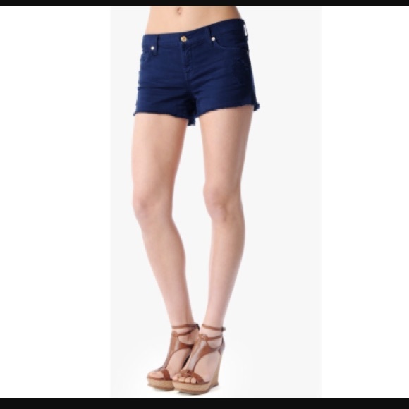 7 For All Mankind Cutoff Short - Blue