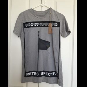NWT AllSaints gray retro spective graphic tee