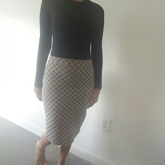 Black dress with skirt detail