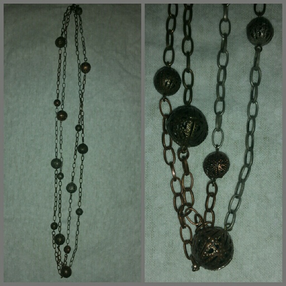 Extra long chain link necklace