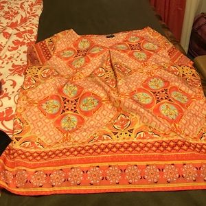 Light silky material blouse/ peach