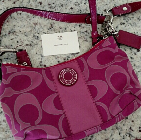 Coach Fuschia Crossbody Purse
