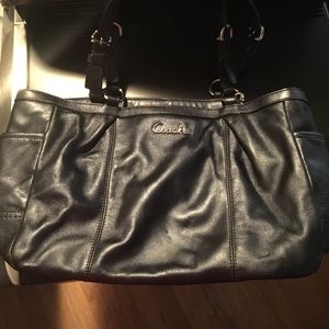 Navy blue coach purse